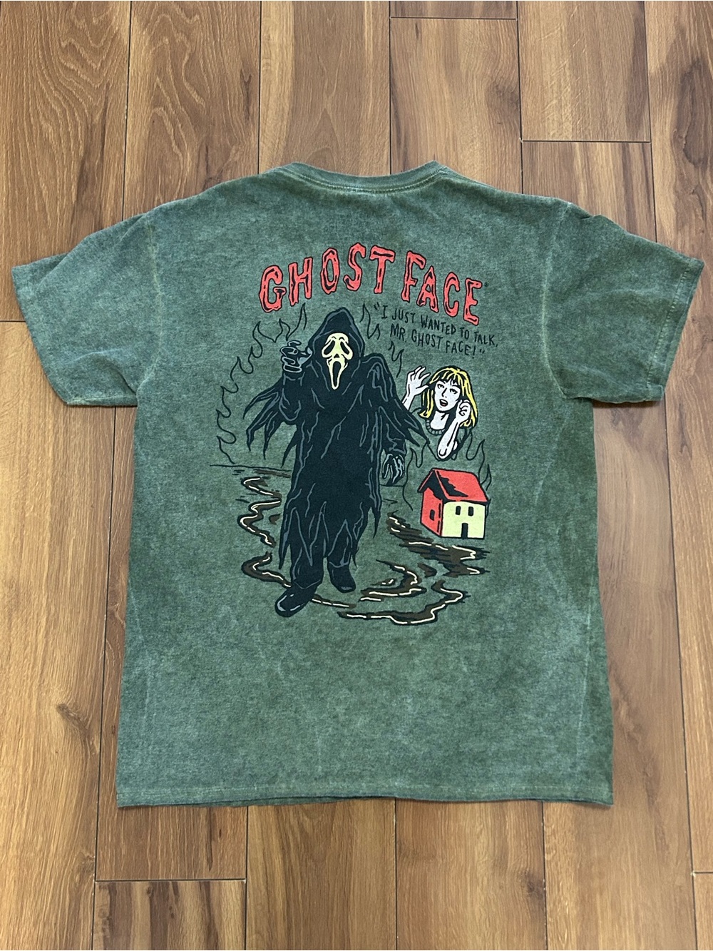 Ghostface Mens Official T Shirt Retro Vintage Style Medium Back Graphic